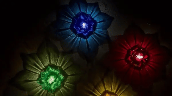 Reflective Shadow Diya Set – Pack of 6