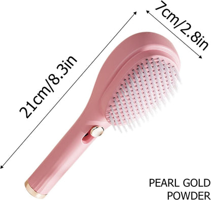One-Click Self-Cleaning Hairbrush Comb